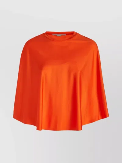 Stella Mccartney Draped Flowy Silhouette Top In Orange