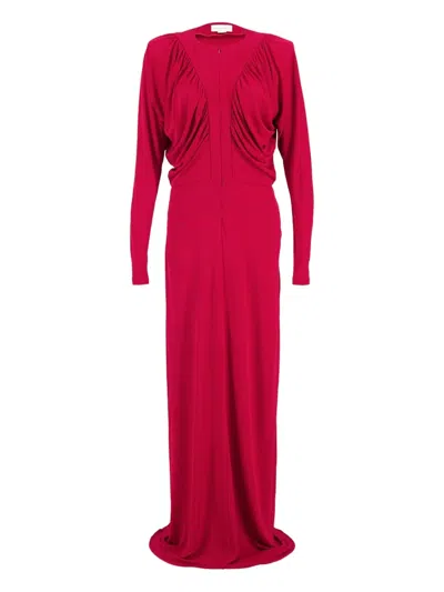 STELLA MCCARTNEY DRAPED LONG-SLEEVE GOWN