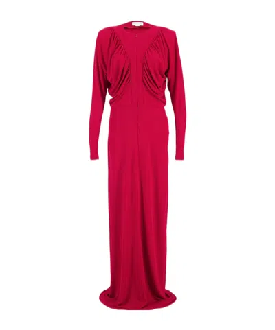 Stella Mccartney Backless Long-sleeve Floor-length Dress In Animal Print