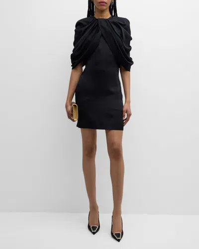 Stella Mccartney Draped Mini Dress In Black
