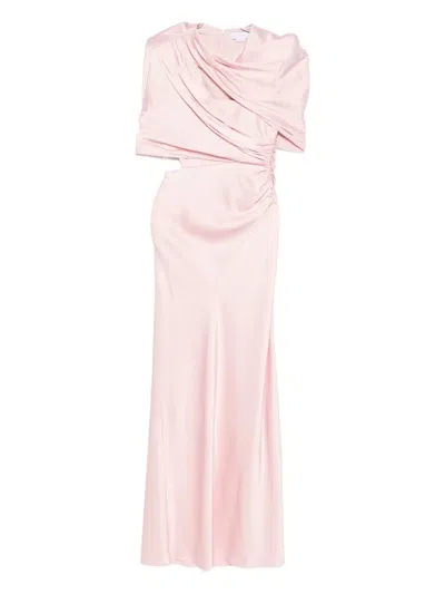 Stella Mccartney Draped Ruched Dress In Pink