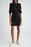Stella Mccartney Stella Mc Cartney Mini Dress With Petal Sleeves In 1000 - Black