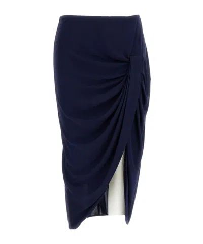 Stella Mccartney Draped Skirt In Blue