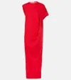Stella Mccartney Red Draped Maxi Dress In Red