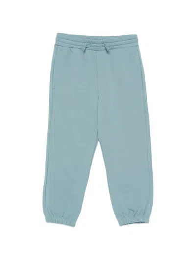 Stella Mccartney Kids' Drawstring Animal Patch Trousers In Blue