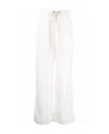 Stella Mccartney Drawstring Casual Trousers In White