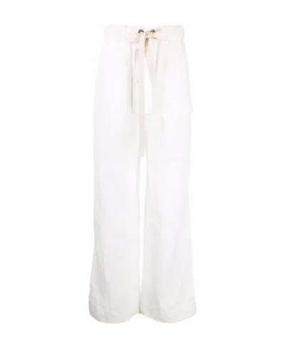 Stella Mccartney Drawstring Casual Trousers In White