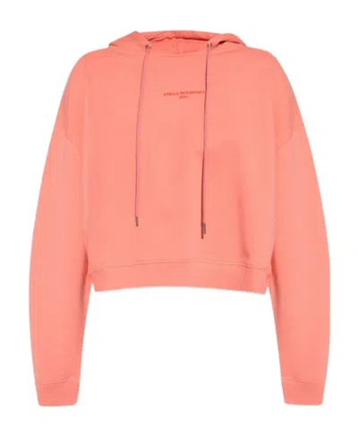 Stella Mccartney Drawstring Hooded Sweater In Pink