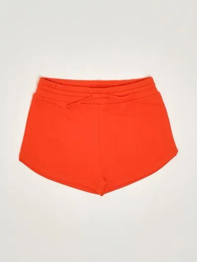 Stella Mccartney Kids' Drawstring Logo-print Shorts In Red