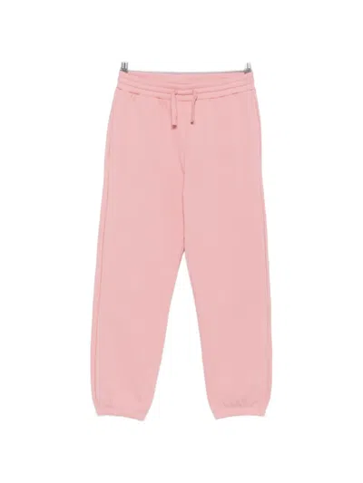 Stella Mccartney Kids' Drawstring-waist Floral-detail Track Pants In Pink