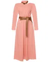 Stella Mccartney Belted Leather-trim Dress