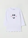 Stella Mccartney White Sweatshirt For Girl With Smiley Face In White