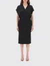 Stella Mccartney Stella Mc Cartney Midi Dress With Wing Sleeves In Black
