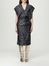 Stella Mccartney Leopard-print V-neck Midi Dress In Black