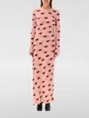 Stella Mccartney Ruched Printed Tulle Maxi Dress In Pink