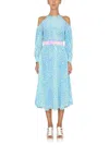Stella Mccartney Dress With Animal Pattern In Blue
