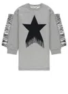 Stella Mccartney Kids Fringed Sweatshirt In Grey