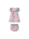 Stella Mccartney Soft Fabric Mini Dress For Baby Girls In Multi