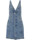 Stella Mccartney Stella Mc Cartney Light Blue Plunging V Neck Dress In Blue