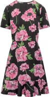 Stella Mccartney Poppy-print Short-sleeve Ruffle Mini Dress