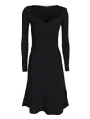 Stella Mccartney Midi Dress With Sweetheart Neckline In Black