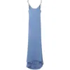 Stella Mccartney Crystal Chain Straps Dress In Blue