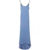 Stella Mccartney Crystal Chain Straps Dress In Blue