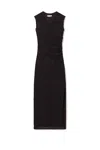 Stella Mccartney Sleeveless Crewneck Lace Midi Dress In Black
