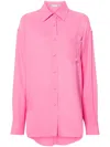 Stella Mccartney Drop-shoulder Crepe Shirt In Pink