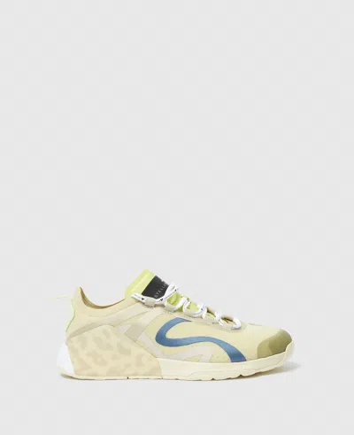 Stella Mccartney Dropset Sneakers In Sand/halo Green Gold/white