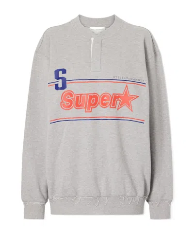 Stella Mccartney Drop-shoulder Sweatshirt In Gray