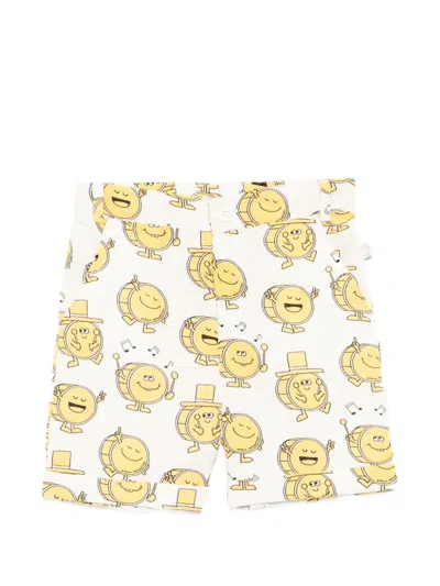 Stella Mccartney Kids' Drum-print Shorts In White