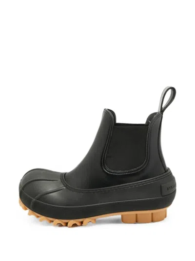 Pre-owned Stella Mccartney Duck City Ankle Boots In Black