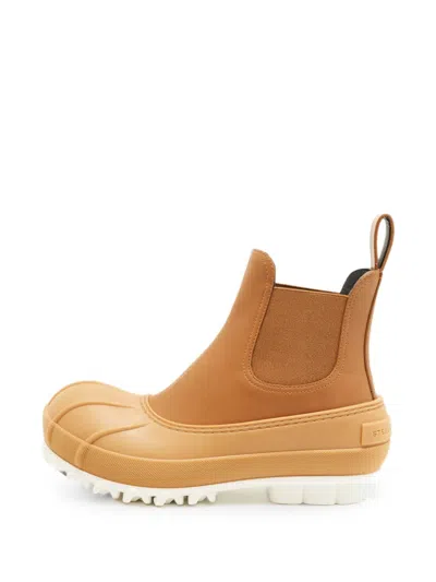 Pre-owned Stella Mccartney Duck City Ankle Boots In Brown