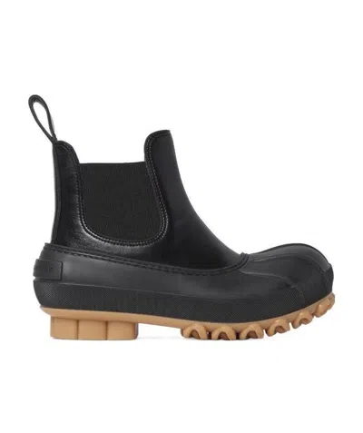 Stella Mccartney Faux Leather And Rubber Chelsea Boots In Black