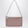 Stella Mccartney Dusty Pink Wallet Bag With Chain And Strass In Pink