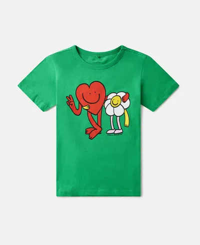Stella Mccartney Earth Friends Graphic T-shirt In Green