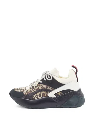 Pre-owned Stella Mccartney Eclypse Leopard-print Sneakers In Neutral