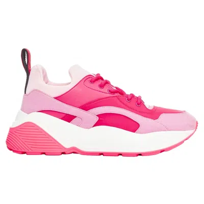 Pre-owned Stella Mccartney Eclypse Pink Fabric Patchwork Dad Sneakers Eu38