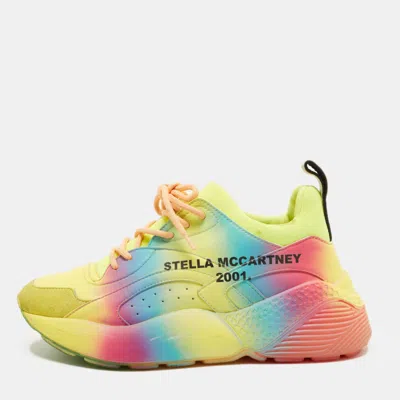 Pre-owned Stella Mccartney Eclypse Size 38 Multicolor Faux Leather Low Top Sneakers