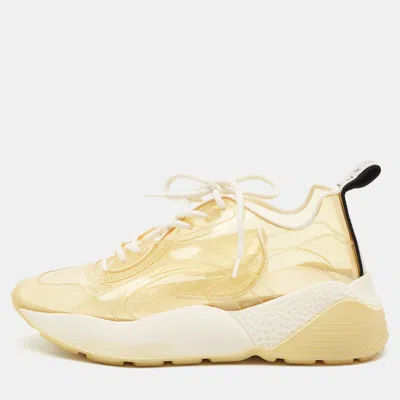 Pre-owned Stella Mccartney Eclypse Size 39 Light Yellow Pvc Low Top Sneakers