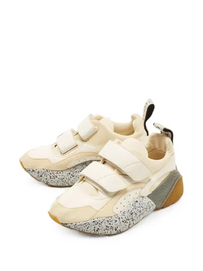 Pre-owned Stella Mccartney Eclypse Touch-strap Sneakers In Neutrals