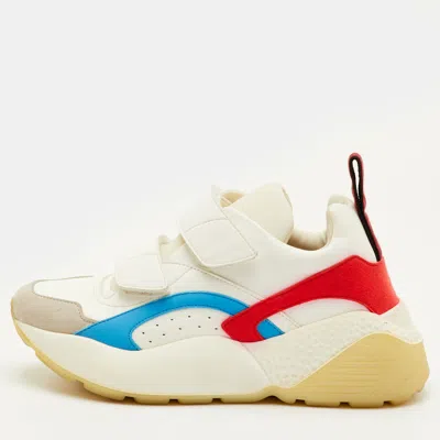 Pre-owned Stella Mccartney Eclypse Velcro Size 37 Multicolor Faux Leather And Faux Suede Sneakers