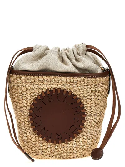 Stella Mccartney Eco Abaca Basket Crossbody Bag In Brown