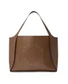 Stella Mccartney Logo Large Tote Bag In Brown