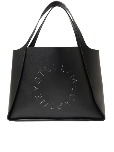 Stella Mccartney Eco Embossed Grainy Tote Bag In Black