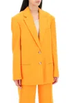 Stella Mccartney Blazer Monopetto In Viscosa Ecosostenibile In Orange