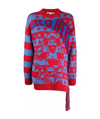 Stella Mccartney Eco Hero Intarsia Jumper In Red