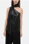 Stella Mccartney Ladies Black Scarf One-shoulder Top