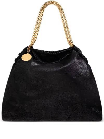 Stella Mccartney Eco Shaggy Deer Tote With Gold-colored Chain